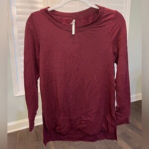 Soma Long Sleeve Burgundy Shirt